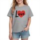 thumbnail image 2 of Blusas y camisas de manga corta con cuello redondo para niños y niñas, camisetas gráficas de manga corta, blusas con estampados bonitos para la temporada escolar., 2 of 9