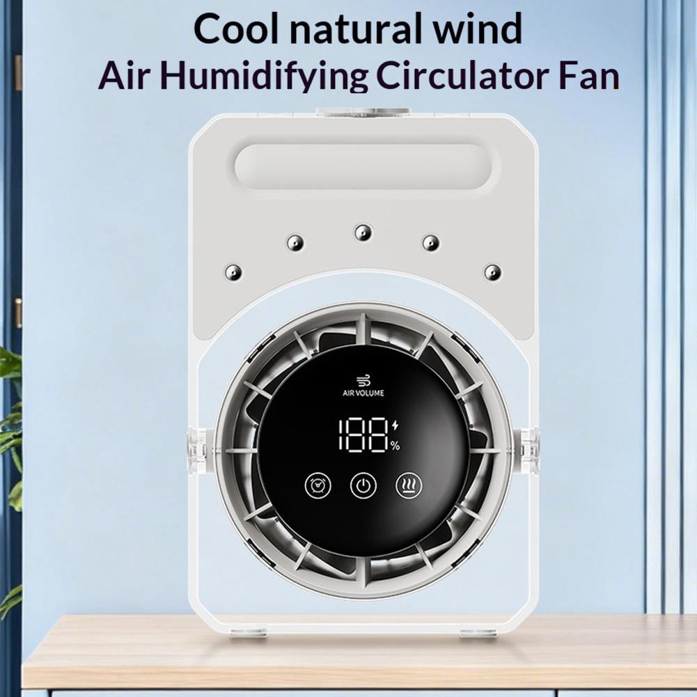 3-in-1 Portable Air Cooler Fan, USB Mini Air Conditioner with Humidifier & Fan, 500ML Water Tank, 100-Speed Mist Cooling Desktop Personal Air Cooler