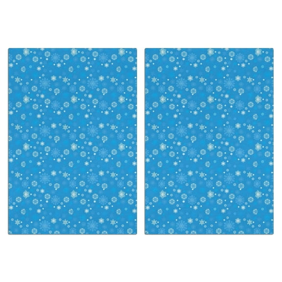 2 Pcs Funny Kitchen Towels,Blue Christmas Snowflake Pattern Microfiber Dish Towels,Kitchen Tea Towels,Kitchen Towel Set (18" X 26")