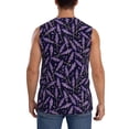 thumbnail image 4 of Goofa Lavender Flowers Printed Men's Sleeveless T-Shirt - Athletic Gym Workout Tank Top for Men - Moisture-Wicking, UPF 30+ Quick-Dry Muscle Tee-3X-Large, 4 of 8