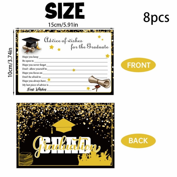 advice for the grad cards Yangmics Direct Graduation 2025-30 Pack-Graduation Party Supplies 2025 Advice Graduate Party Favors Table Games Props : Office Products The durable Graduation Wish & Advice Cards