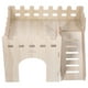 thumbnail image 4 of 1 juego de casa de madera para hámster, refugio para mascotas pequeñas, cabaña de dos pisos con escalera para trepar., 4 of 7