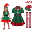 thumbnail image 3 of Conjunto de vestido rojo de Navidad para niños, traje de Papá Noel, ropa de fiesta, Año Nuevo, 3 of 4