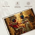 thumbnail image 6 of Elephant Stock Tutankhamen Illustration Wall Art - Horizontal Canvas Wall Art - Living Room Wall Decor - People Canvas - Red And Gold Decor - 12" x 8", 6 of 8