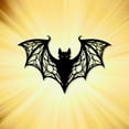 thumbnail image 3 of HELLOYOUNG Gothic Bat Wall Art - Vintage Iron Silhouette with Spider Web Design, Weatherproof Indoor/Outdoor Metal Sculpture Halloween Decor for Living Room Porch  Unique Gothic Wall Sculptures, 3 of 6