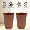 thumbnail image 6 of HOLD N’ STORAGE Set of 2 Small Trash Can with Open Top for Compact and Tight Spaces – 1.58 Gallon Capacity, Copper, 6 of 9