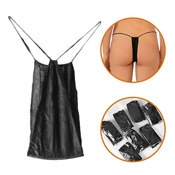 100PCS Disposable Thong Panties Non-woven Underwear Tanning Wraps for Women  Sauna Spa Khan Steam 