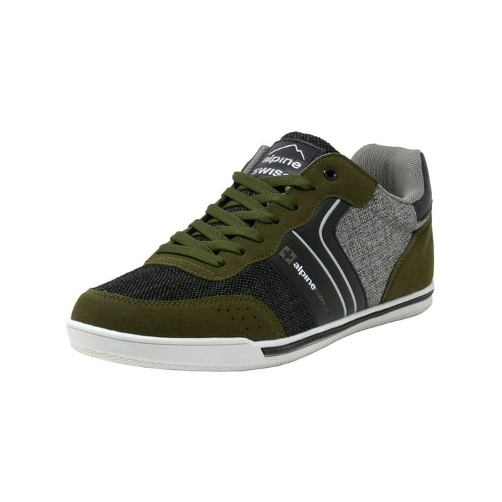 Alpine Swiss Liam Mens Fashion Sneakers Suede Trim Low Top Lace Up