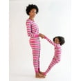 thumbnail image 3 of Leveret Womens Two Piece Cotton Pajamas Berry & Chime Stripes XL, 3 of 3