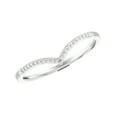 thumbnail image 4 of Sterling Silver and Genuine Diamond Accent Chevron Stackable Ring, 4 of 4