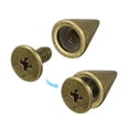thumbnail image 4 of Unique Bargains 50 Sets Cone Spikes Studs 7x10mm Studs and Spike Screw Back Rivet Bronze Tone, 4 of 4