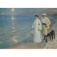 thumbnail image 3 of Peder Severin Krøyer 24x18 Black Modern Framed Museum Art Print Titled - Summer Evening on the Beach at Skagen. the Painter and His Wife (1899), 3 of 5