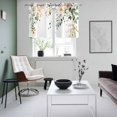 thumbnail image 4 of Sage Green Eucalyptus Kitchen Curtains Small Short 39 Inch Length, Vintage Spring Floral Leaves Grommet Top Bedroom Living Room Curtains, Light Filtering Cafe Curtain Drapes 2 Panels Set 55''x39'', 4 of 9