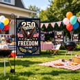 thumbnail image 6 of 250 Anniversary USA Flag 250th Anniversary USA Patriotic Garden Flag Double Sided Balds Freedoms Yard Flag For 4th Of July Independence Day Decor American Patriotic Outdoor Yard Garden Flags, 6 of 6