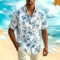thumbnail image 5 of Yaoyar Men's Vibrant Hawaiian Print Short Sleeve Camp Collar Shirt Breathable Lightweight Summer Vacation Tee, 5 of 5