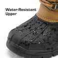 thumbnail image 4 of DREAM PAIRS Boys Girls Snow Boots Outdoor Slip-on Resistant Insulated Waterproof Kids Mid Calf Winter Snow Boots Brown Size 10, 4 of 6