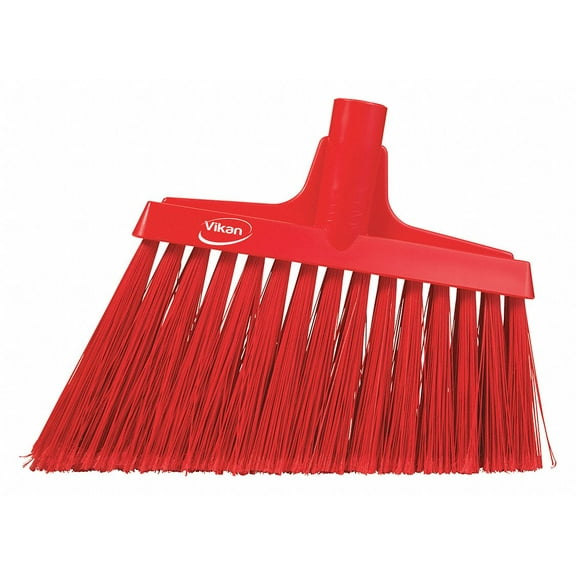 Vikan Broom Head,Angle,11-1/2" Sweep Face,Red
