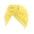 thumbnail image 1 of Sonducket Envolturas para la cabeza para mujer, diademas con nudos de flores en forma de V, bonito gorro para dormir al tacto, gorro, accesorios Sombreros amarillo, 1 of 6