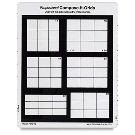 Compose-It Grid 6 in 1 8×10" - Clear