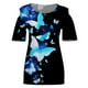 thumbnail image 4 of Elegante mujer cuello redondo impresión manga corta camiseta blusa Tops sudadera OAVQHLG3B Store lin121212, 4 of 5