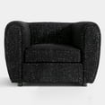 thumbnail image 2 of Furniture of America Nallia Tuxedo Indoor Boucle Fabric Armchairs & Accent Chairs, Black, 2 of 12