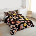 thumbnail image 3 of Homewish Colorful Cartoon Flower Bedding Comforter Set,Cute Daisy Blossom Twin Comforter Sets,Pink Yellow Black Bedding Set For Girls Kids,Breathable Home Decor Reversible,2pcs, 3 of 8