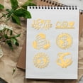 thumbnail image 5 of 1set Nickel Decoration Stickers Metal Resin Filler Epoxy Resin & UV Resin Craft Filling Material Golden Recycling Sign Planet 40x40mm 9 style 1pc/style 9pcs/set, 5 of 6