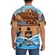 thumbnail image 3 of Balery Animals on Noah's Ark Camisa Casual de Manga Corta con Botones para Hombre, Texturizada, Estilo Cubano, para Playa, Verano-4X-Large, 3 of 5