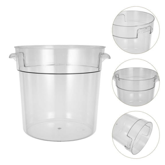 WHAMVOX Transparent Multi-Purpose Storage Bucket Ideal For Car Wash Flour Grains Plastic Water Pail With Handle