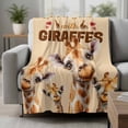 thumbnail image 2 of Giraffe Blanket Soft Cozy Warm Throw Blanket for Couch, Plush Fuzzy Flannel Fleece Blankets for Sofa, Red Love Heart Farmhouse Animals Bed Blankets Lightweight Gifts for Women, 32"x48", 2 of 9