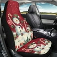 thumbnail image 4 of Jeiento Christmas Car Front Seat Covers Snowman Front Seat Protector 1 Piece Dust Resistant Front Bucket Seat Covers Xmas Decor Auto Accessory Universal Fit for Most Cars SUV Sedan Truck, 4 of 6