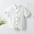 thumbnail image 2 of Boys' Button Down Shirts White Polo Shirts For Boys Boys Formal Shirt School Uniform For Boys, 2 of 4