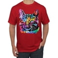 thumbnail image 1 of Cute Cat | Dean Russo Art Animal Lover Men's T-Shirt, Red, X-Large, 1 of 6