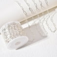 thumbnail image 3 of Paperclip Chains Link Spool 10M Dainty Flat Bulk Hypoallergenic Oval Cable Chain, 3 of 6