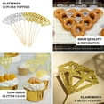 thumbnail image 4 of Efavormart 24 Pack | Glitter Gold Diamond Ring Cupcake Toppers, Party Cake Picks, Engagement Party Decoration Supplies, 4 of 10
