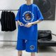thumbnail image 3 of Conjunto deportivo informal de baloncesto americano, conjunto de moda para hombre, camiseta con estampado de gofres, pantalones cortos de manga corta para hombre, ropa para hombre, 3 of 5