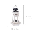 thumbnail image 4 of Nordic Style Candle Lantern Tower-shaped Decorative Lighting For Events Parties Weddings White 1Set, 4 of 4