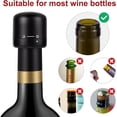 thumbnail image 3 of Tapón para botella de vino, protector de vino con silicona, tapón para botella de vino al vacío, sellador de botellas reutilizable que mantiene el vino fresco (paquete de 7), 3 of 4