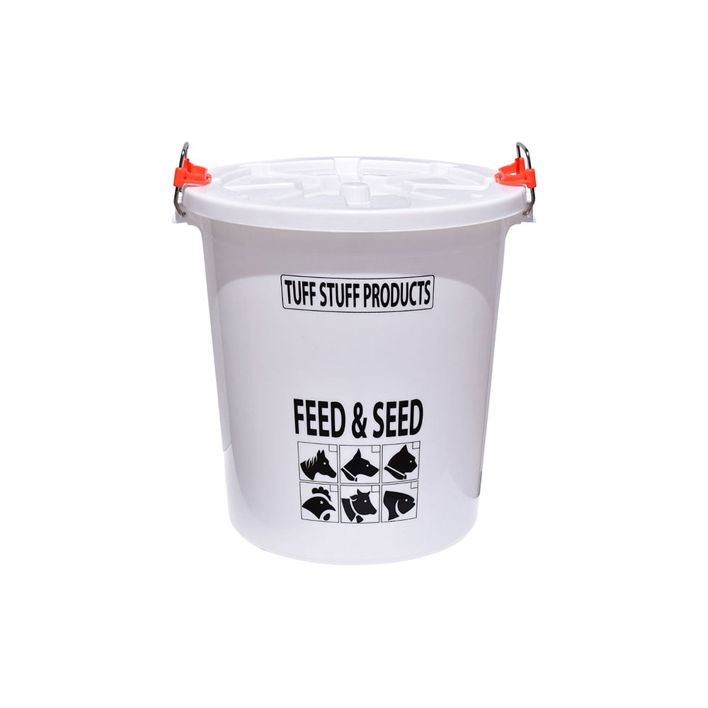 FEED STORAGE DRUM WITH LOCKING LID
