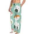 thumbnail image 2 of Disketp Kawaii Sushi Men'S Pajama Pants - Ultra Soft Fleece Sleep And Lounge Pants (Size: S-Xxl), 2 of 9