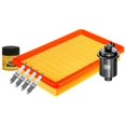 thumbnail image 1 of Kit De Bujías Doble Platino, Filtro De Aire, Filtro Para Aceite Sintético Y Filtro De Combustible 7 PIEZAS Afinación Sin Aceite Compatible con Accent 1995 A 1999 Hyundai L4 1.5L, 1 of 3