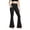 Black, variant on Ashyfjp Sport Workout Flared Yoga Pants for Women Solid Wide Elastic Waist Soft Comfortable Full Length Bottoms Ideal for Daily Yoga Training Wear, Size (S-XXL)