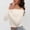 White, variant on TINZ Women's Fall Off Shoulder Sweaters Long Sleeve Ribbed Knit Fitted Pullover Tops Blouse Comfy Sweater Sweat Jelly like Mike Sweatshirts