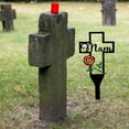 thumbnail image 4 of Metal Cross Garden Stake Graves Cemetery Decorations, Cemetery Memorial Cross Stake for Mom, Metal Cross Yard Stake Grave Markers, Memorial Signs Marker for Mom Grave, 4 of 5