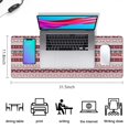 thumbnail image 5 of Long Mouse Pads for Desk,Red Christmas Folk Pattern Desk Mats on Top Of Desks, Desk Mouse Pad Extra Large with 3mm Non-Slip Base and Stitched Edge for Gaming,Office,Work,Home 31.5x11.8in, 5 of 5