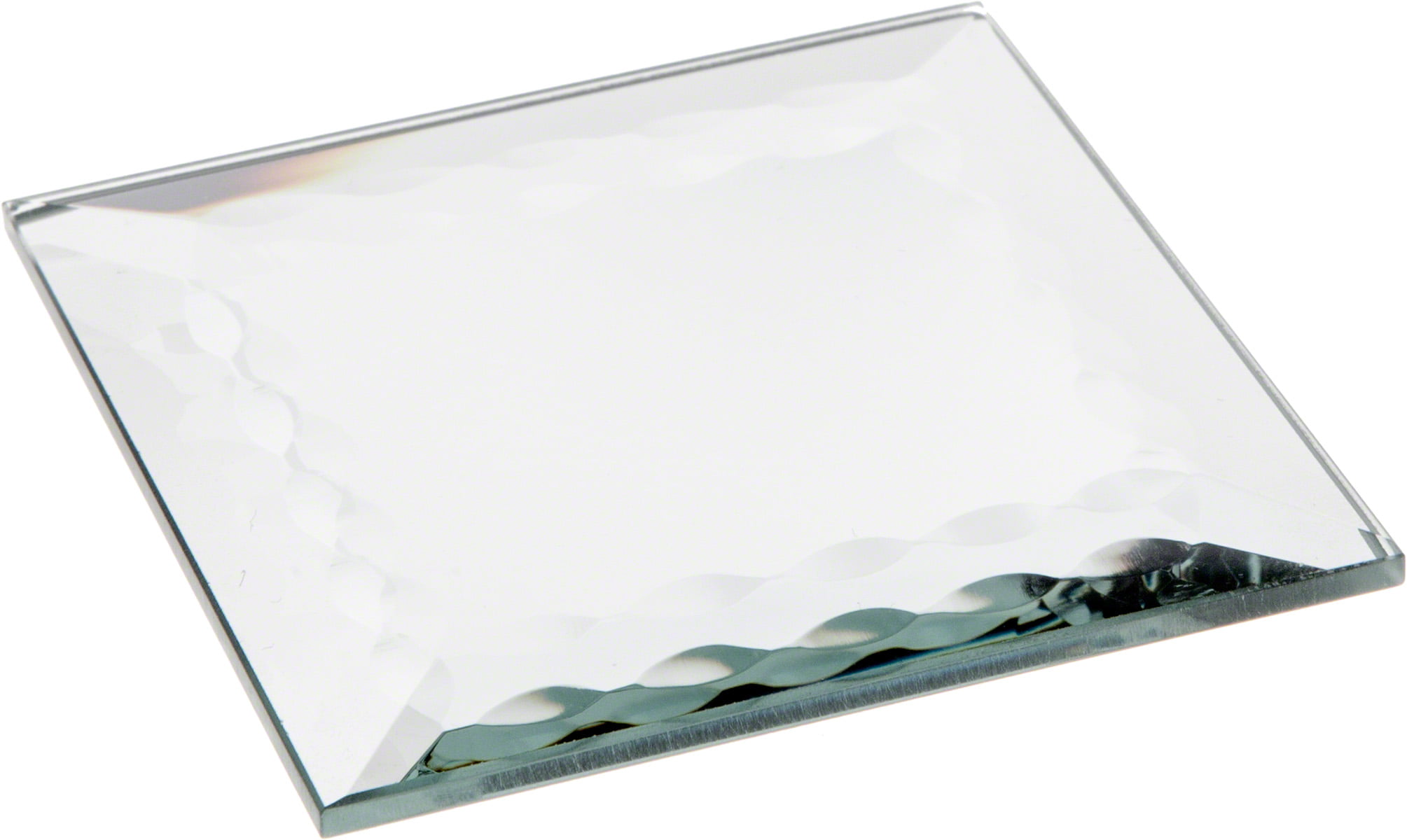 Plymor Square 5mm Beveled Glass Mirror Pack of 2 14 inch x 14 inch 