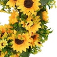 thumbnail image 4 of Spring Wreath Sunflower Wreath for Front Door 18 Inch Summer Wreath Door Wreaths Wall Decor-Yellow, 4 of 7