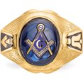 thumbnail image 5 of 14K Yellow Gold Men's Masonic Ring (Size 10) Made In United States y4075m, 5 of 5