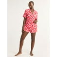 thumbnail image 5 of Joyspun Women's Dreamy Soft Collection Notch Collar Top and Shorts Pajama Set, 2-Piece, Sizes XS-3X, 5 of 5
