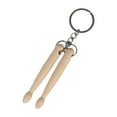 thumbnail image 2 of Wood Drumstick Keychain Musical Instrument Toys Wood Keychain Gadget Key Pendant, 2 of 8